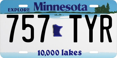 MN license plate 757TYR