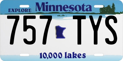 MN license plate 757TYS