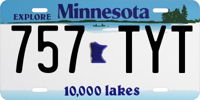 MN license plate 757TYT