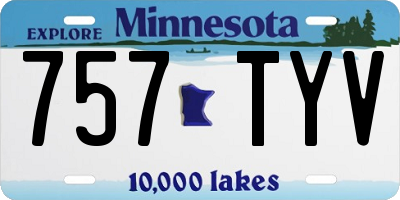 MN license plate 757TYV