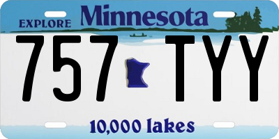 MN license plate 757TYY