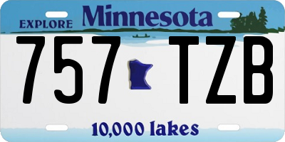 MN license plate 757TZB