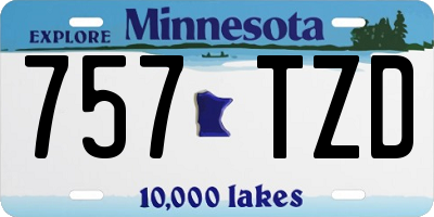 MN license plate 757TZD