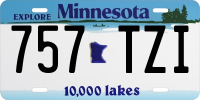 MN license plate 757TZI