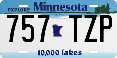 MN license plate 757TZP