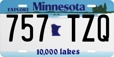 MN license plate 757TZQ