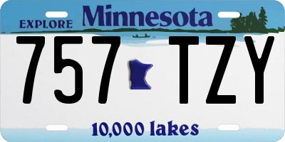 MN license plate 757TZY