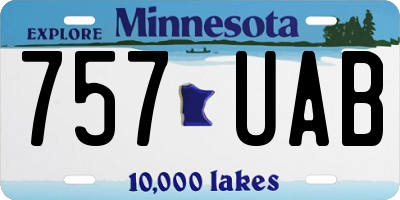 MN license plate 757UAB