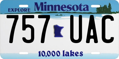 MN license plate 757UAC