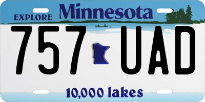 MN license plate 757UAD