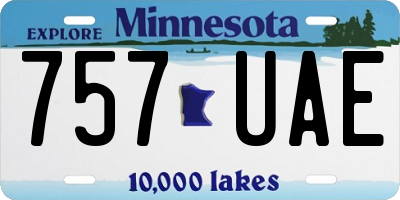 MN license plate 757UAE
