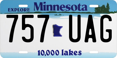 MN license plate 757UAG