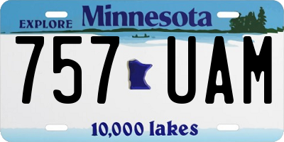 MN license plate 757UAM