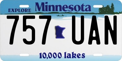 MN license plate 757UAN
