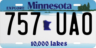 MN license plate 757UAO