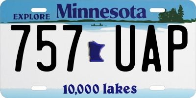 MN license plate 757UAP