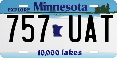 MN license plate 757UAT