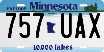 MN license plate 757UAX