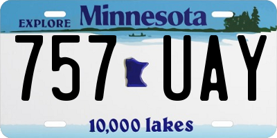 MN license plate 757UAY