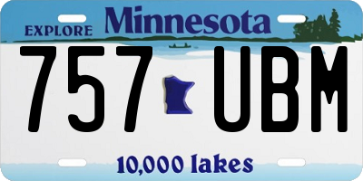 MN license plate 757UBM