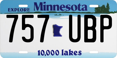 MN license plate 757UBP