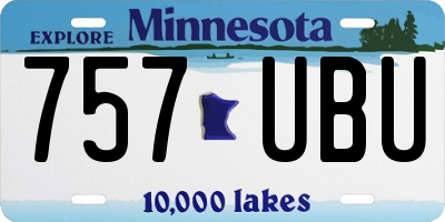 MN license plate 757UBU