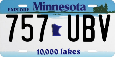 MN license plate 757UBV