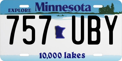 MN license plate 757UBY