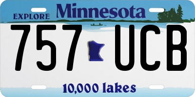MN license plate 757UCB