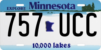 MN license plate 757UCC