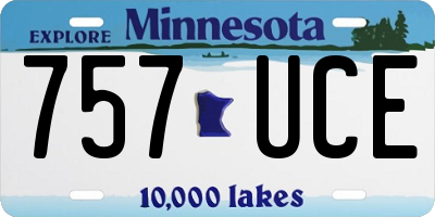 MN license plate 757UCE