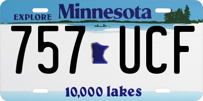 MN license plate 757UCF