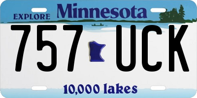 MN license plate 757UCK