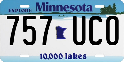MN license plate 757UCO