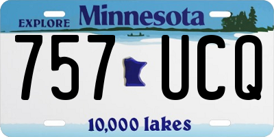 MN license plate 757UCQ