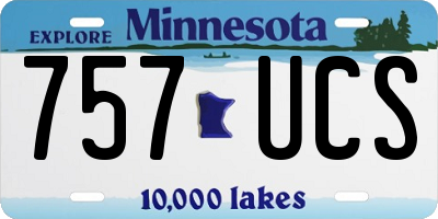 MN license plate 757UCS