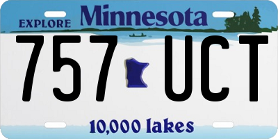 MN license plate 757UCT