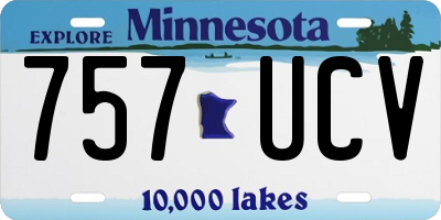 MN license plate 757UCV