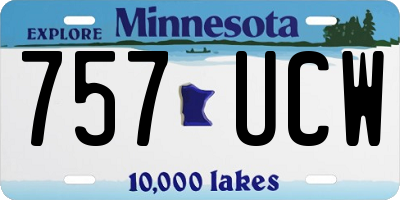 MN license plate 757UCW