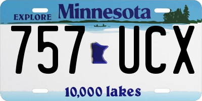 MN license plate 757UCX