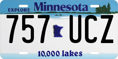 MN license plate 757UCZ