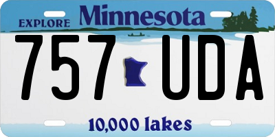 MN license plate 757UDA
