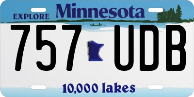MN license plate 757UDB