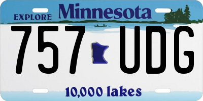 MN license plate 757UDG