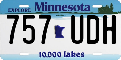 MN license plate 757UDH