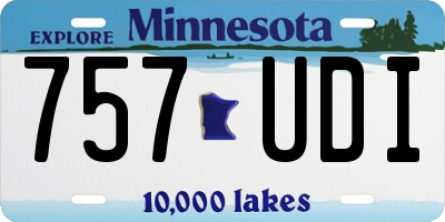MN license plate 757UDI