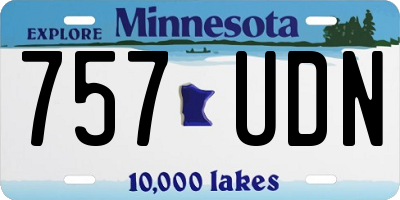 MN license plate 757UDN