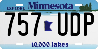 MN license plate 757UDP