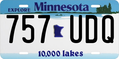 MN license plate 757UDQ