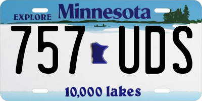 MN license plate 757UDS